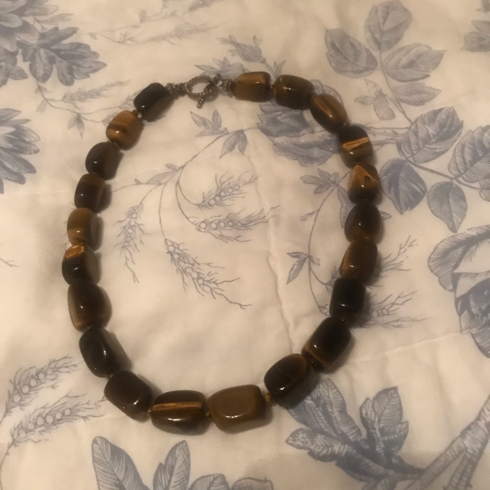 EUC Tigers 🐯 Eye 16” necklace QVC